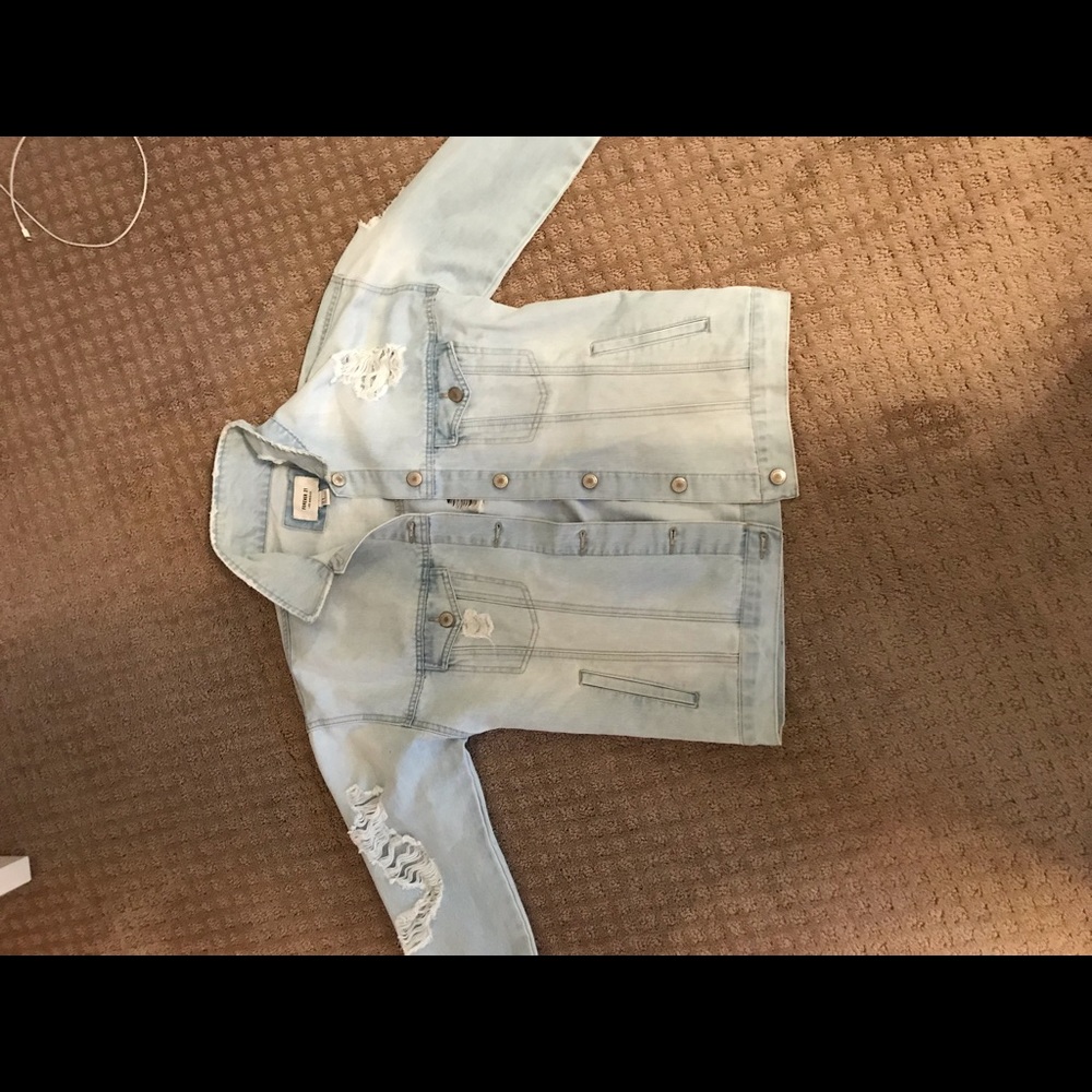 Forever 21 Distressed Denim Jacket